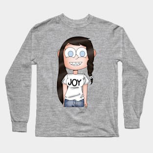 Girl Wearing Joy T-Shirt Long Sleeve T-Shirt